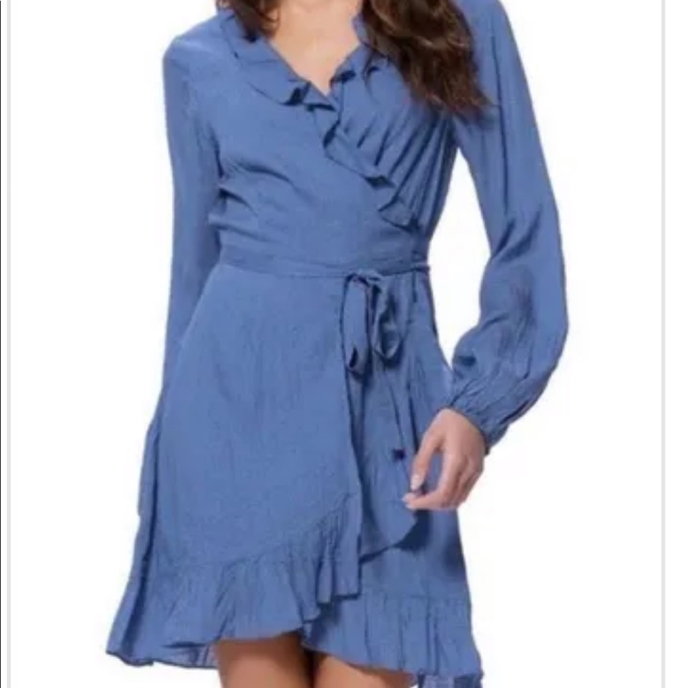 Paige wrap ruffle dress